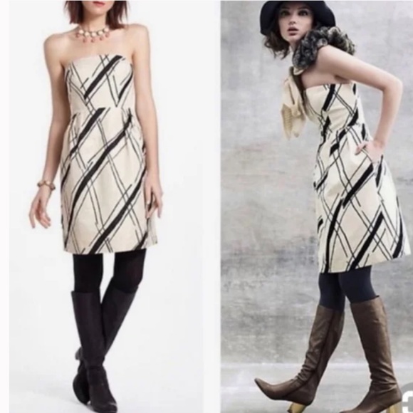 Girls from Savoy Cream, Gold Black Tube Dress - Picture 3 of 9